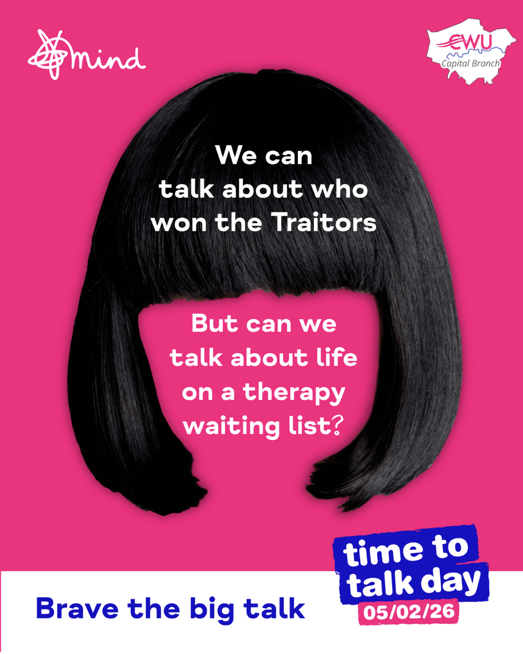 Time to Talk Day 2026: Supporting Mental Health Wellbeing Across CWU Capital